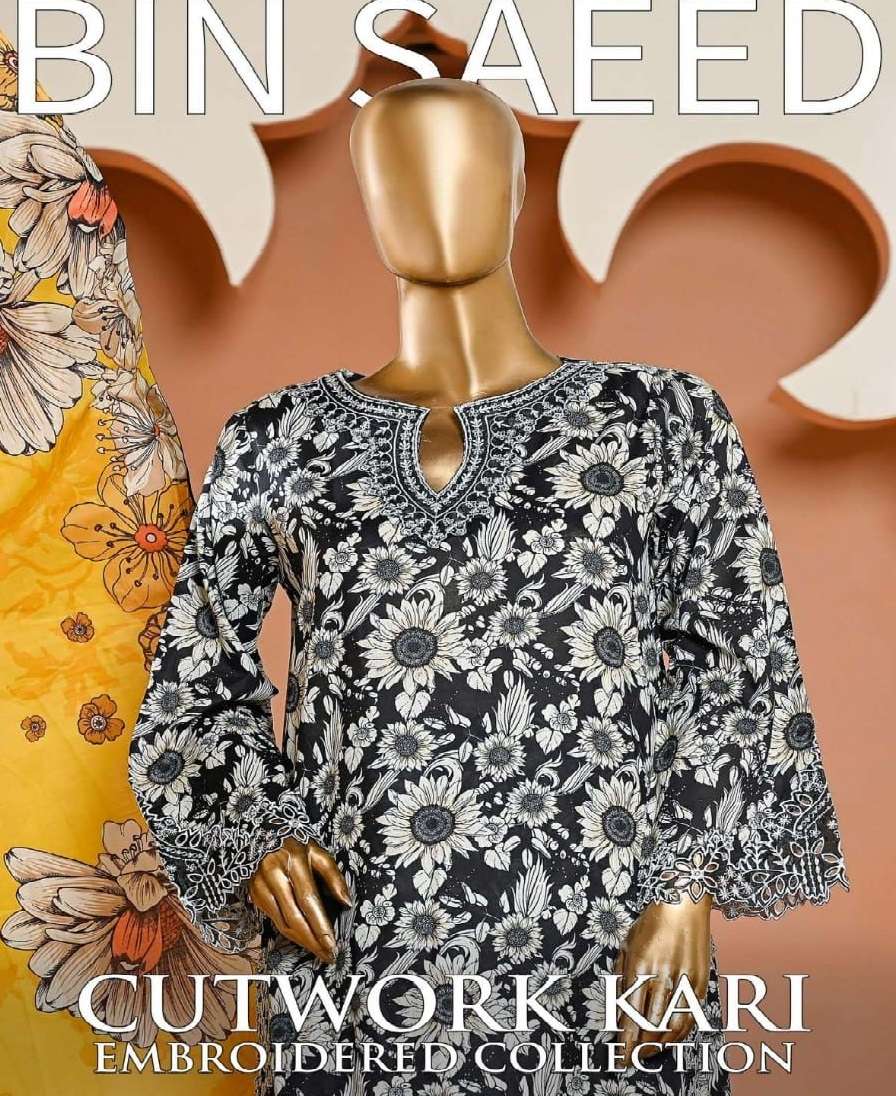 CUTWORK KARI Embroidered by Bin Saeed 